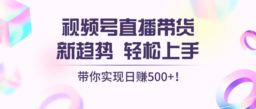 视频号直播带货新趋势，轻松上手，带你实现日赚500+-星宇创业网