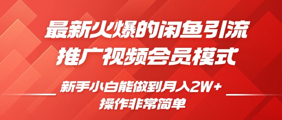 闲鱼引流推广影视会员，0成本就可以操作，新手小白月入过W+【揭秘】-星宇创业网