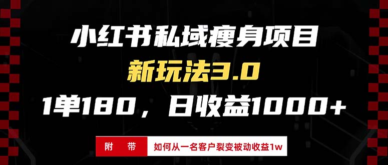 小红书瘦身项目3.0模式，新手小白日赚收益1000+(附从一名客户裂变收益…-星宇创业网